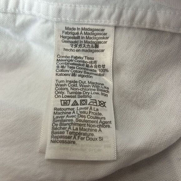 J. Crew Factory H4726 White slim flex oxfort NWT size medium - Picture 7 of 8